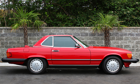 9th place (2-way tie at 46.4%) 1974-89 Mercedes 450/380/560SL (length 180.3”, wheelbase 96.7”)