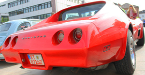 Chevrolet Corvettes were early adopters of plastic end caps to cover more massive steel bumpers required to meet federal regulations. Corvettes got plastic bumper covers in front for 1973, and on the rear for 1974 (1974 model shown).