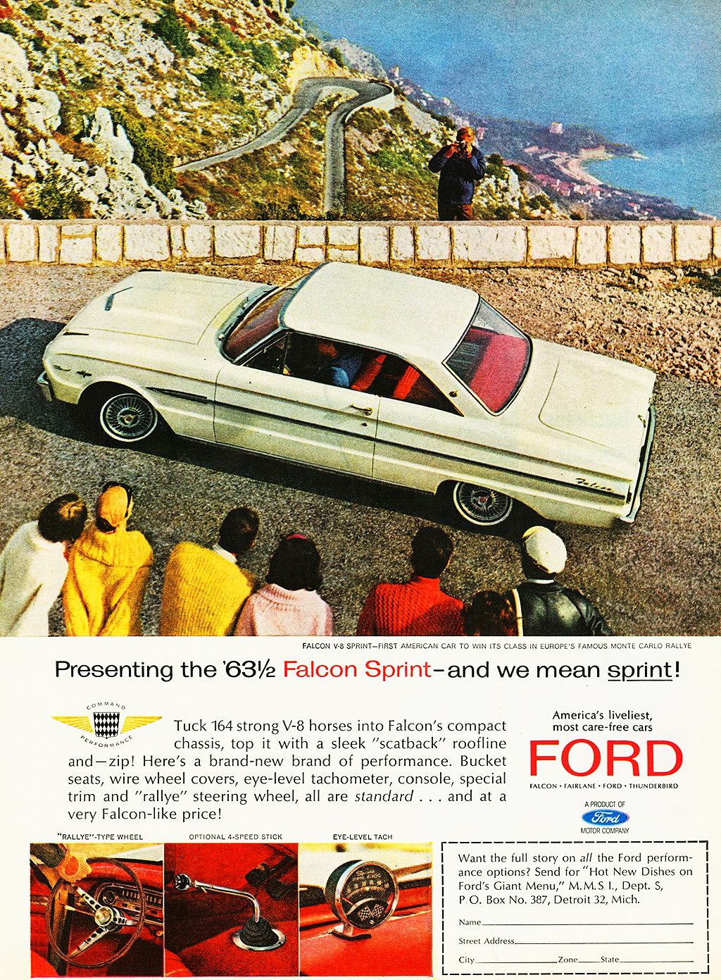 1963 FORD XL FALCON A3 POSTER AD SALES BROCHURE ADVERTISEMENT ADVERT 