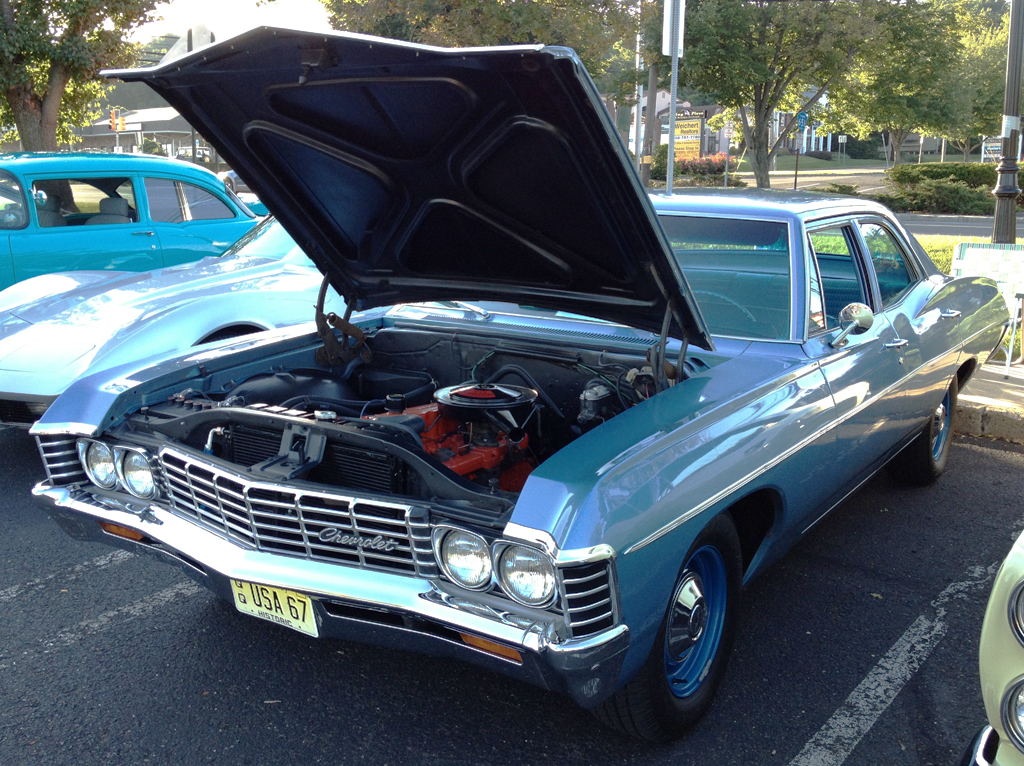 blue, 1967, chevrolet, bel air, 6-cyl,