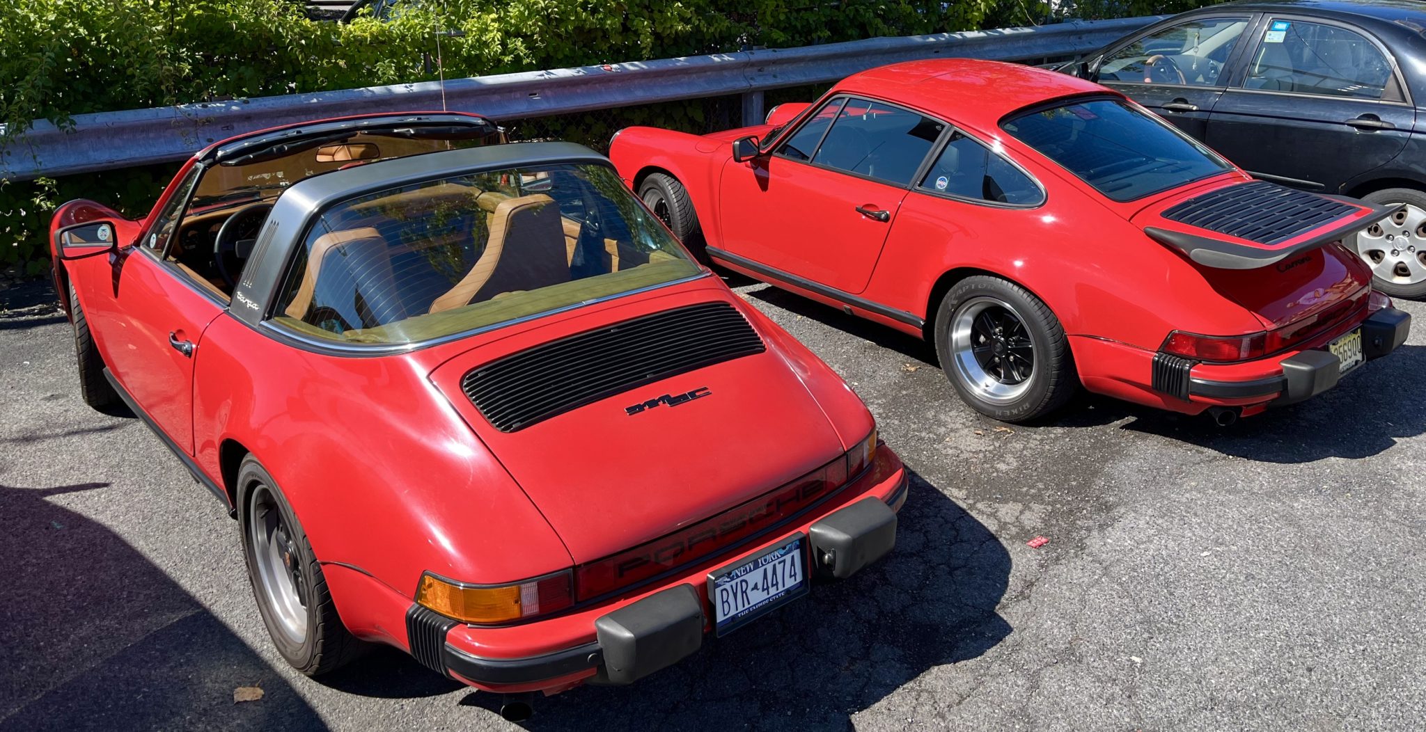 We spoke to owners of the 1979 911 Targa (left) and the 1986 911 (right) shown here.
