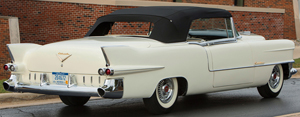 Above, a 1955 Cadillac Eldorado convertible which 1956 El Moroccos were styled after. 