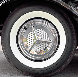 El Morocco wheel covers were sourced from the J.C. Whitney catalog (1957 shown).