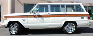 Jeep Wagoneer Custom models looked like this through 1982.  Wheels on Custom and Brougham models (shown here) were borrowed from the CJ-7.