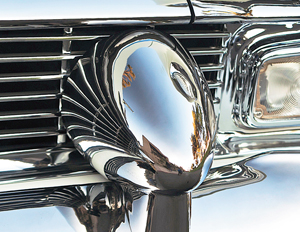 Dagmars on 1956 El Moroccos were actually inverted headlight bezels from 1937 Dodges.