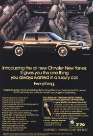 1988, chrysler, new yorker, ad