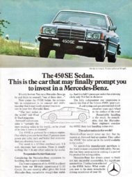 1973, 1974, 1975, 1976, 1977, 1978, 1979, 1980, mercedes, 450se, 450sel, w116, 116, ad, advertisement, 280se, 300sd