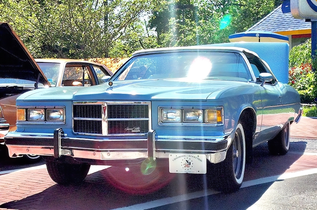 The Grand Ville was Pontiac’s highest line model, produced from 1971-75 as a convertible variation (1975 shown here). The Grand Ville was slotted above the Catalina and Bonneville.