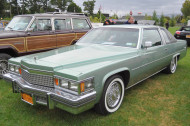 1979, cadillac, coupe, de ville, deville, green, wire wheel