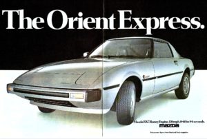 1979 Mazda RX-7 ad – Orient Express | CLASSIC CARS TODAY ONLINE