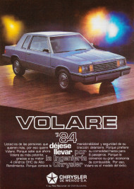 1984, plymouth, volare, k, k-car, ad, advertisement, mexico