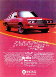 1984, Dodge, Magnum, K-car, ad, advertisement, Aries, K