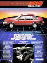 red, 1985, nissan, maxima, ad, advertisement