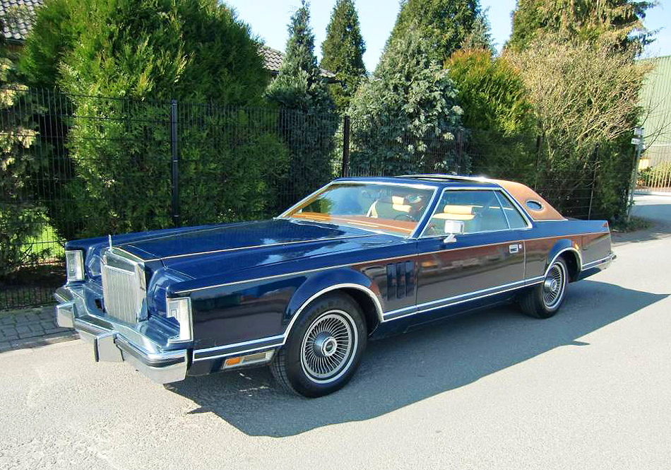 1977, Lincoln, Mark V, Bill Blass, blue