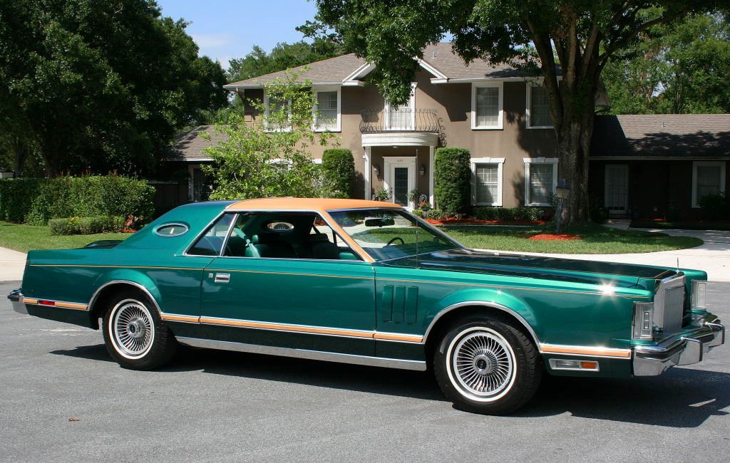 1977, Lincoln, Mark V, Givenchy, jade, green