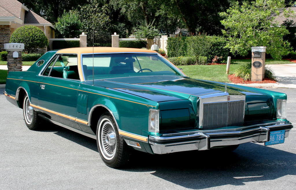 1977, Lincoln, Mark V, Givenchy, jade, green