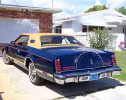Mark V, luxury group, full vinyl roof, navy blue, 1977, Lincoln