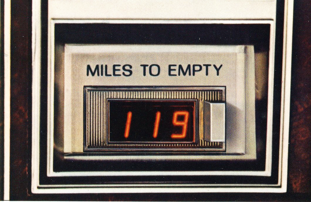 1978, Lincoln, Mark V, digital, miles to empy, gauge