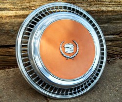 orange, cadillac, eldorado, wheel cover