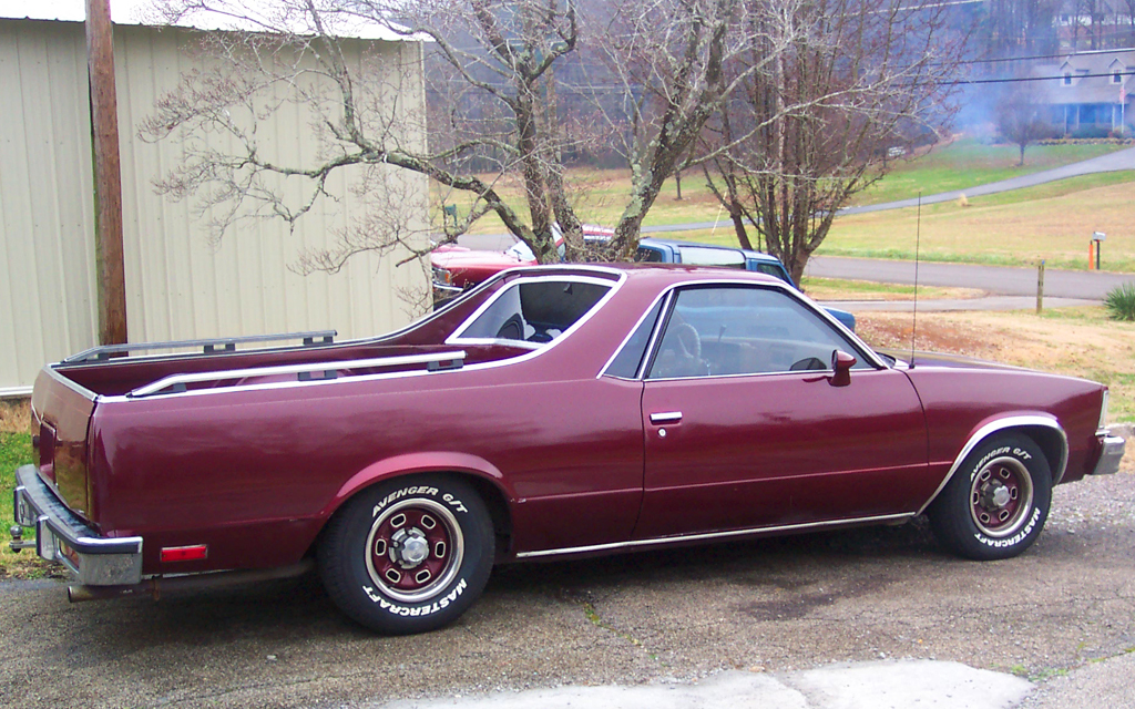 1979 Chevrolet El Camino with color matched wheels.