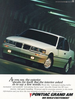 1986 pontiac grand am se