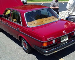 red 1978 Mercedes 240D