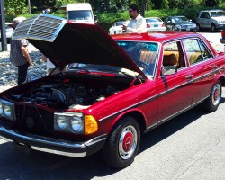 red 1978 Mercedes 240D