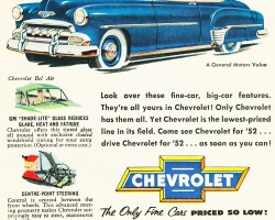 1952 Chevrolet Bel Air ad