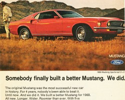 1969 ford mustang ad