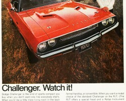 1970 dodge challenger ad