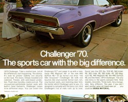 1970 Dodge Challenger ad