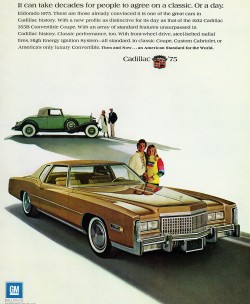 1972 Cadillac deVille Eldorado Advertisement Print Art Car Ad Poster LG79