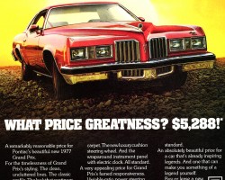 1977 Pontiac Grand Prix ad