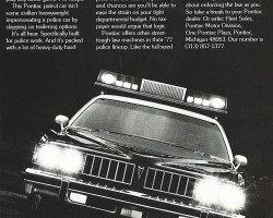 1977 Pontiac LeMans police car ad