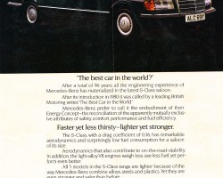 1980 mercedes 280se ad