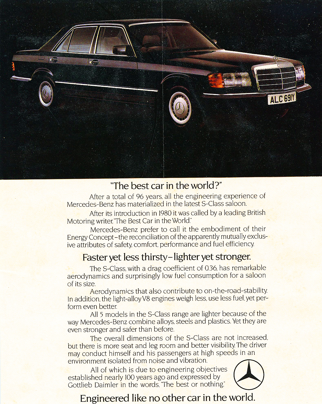 1980 mercedes 280se ad