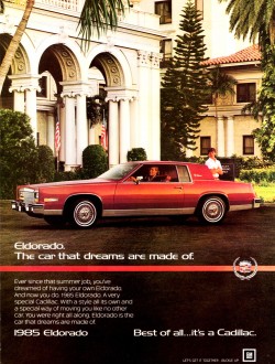 1985 cadillac eldorado ad