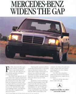 1986 mercedes 300e advertisement