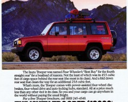 1991 isuzu trooper ad