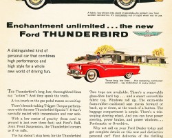 1955 ford thunderbird ad