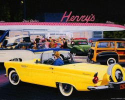 1956 ford thunderbird drive-in