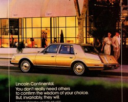 1986 lincoln continental ad
