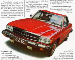 1976 mercedes 450sl ad