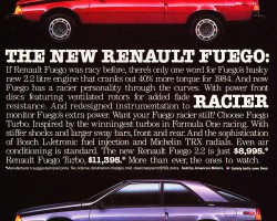 1984 renault fuego ad