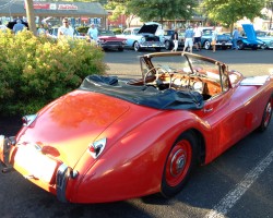 red Jaguar XK120