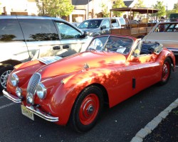 red Jaguar XK120