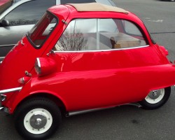 red 1957 BMW Isetta