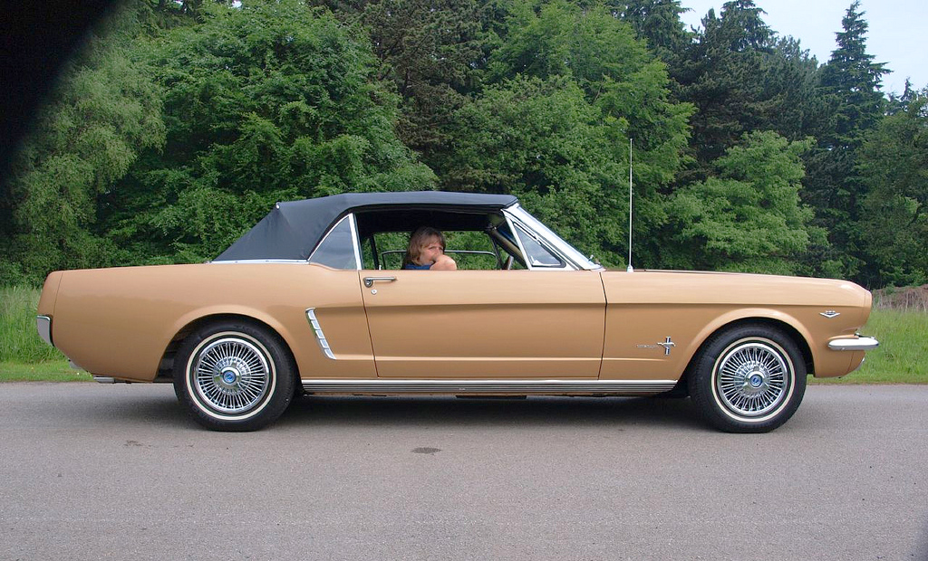 1964 Ford Mustang with wire wheel covers