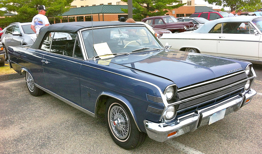 1966 AMC Ambassador convertible with wire wheel covers