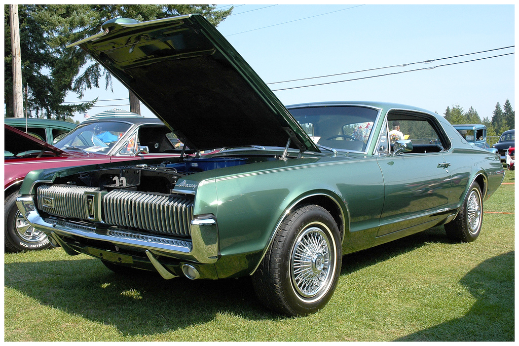 1967 Mercury Cougar wire wheel covers